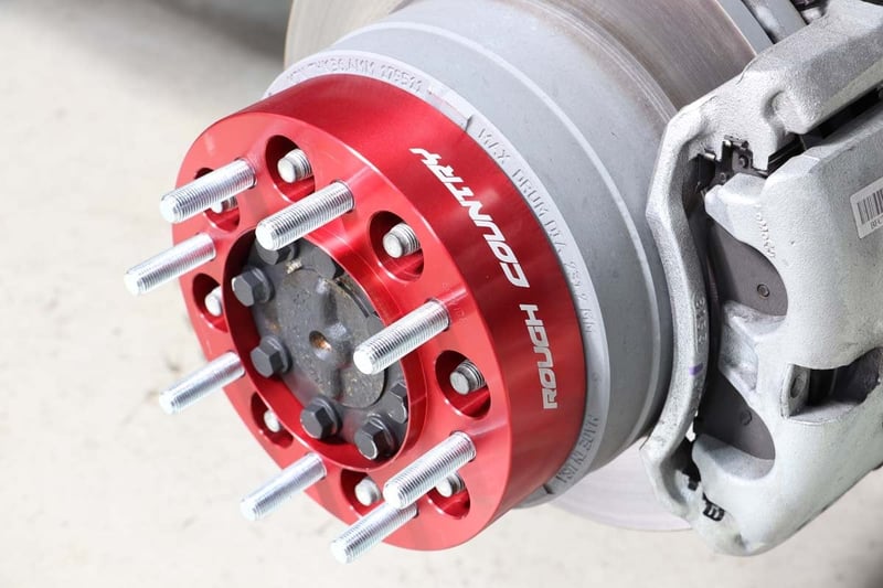 RC 2 Inch Wheel Spacers | 8x170 | Red | Ford F-250/F-350 Super Duty 4WD (03-26) (manufacturer page)