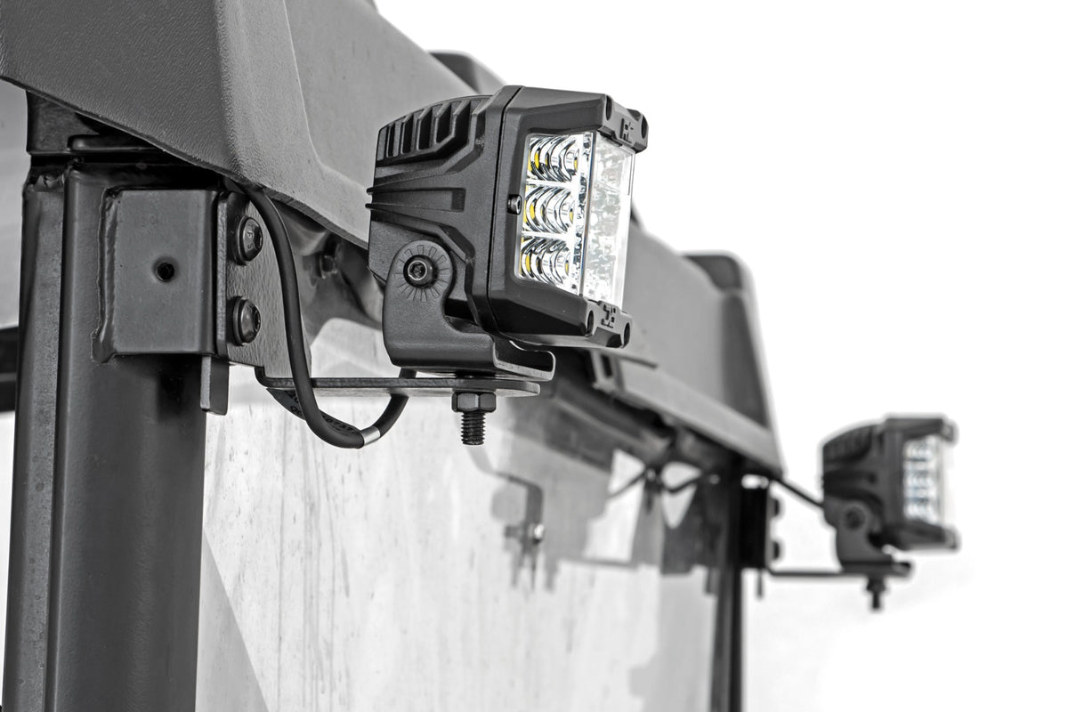 LED Light | RR Cage Mount | 2" Black Spot Pair | Polaris Ranger 1000/Ranger XP 900/1000 - Lighting & Acc (Image 2 of 6)