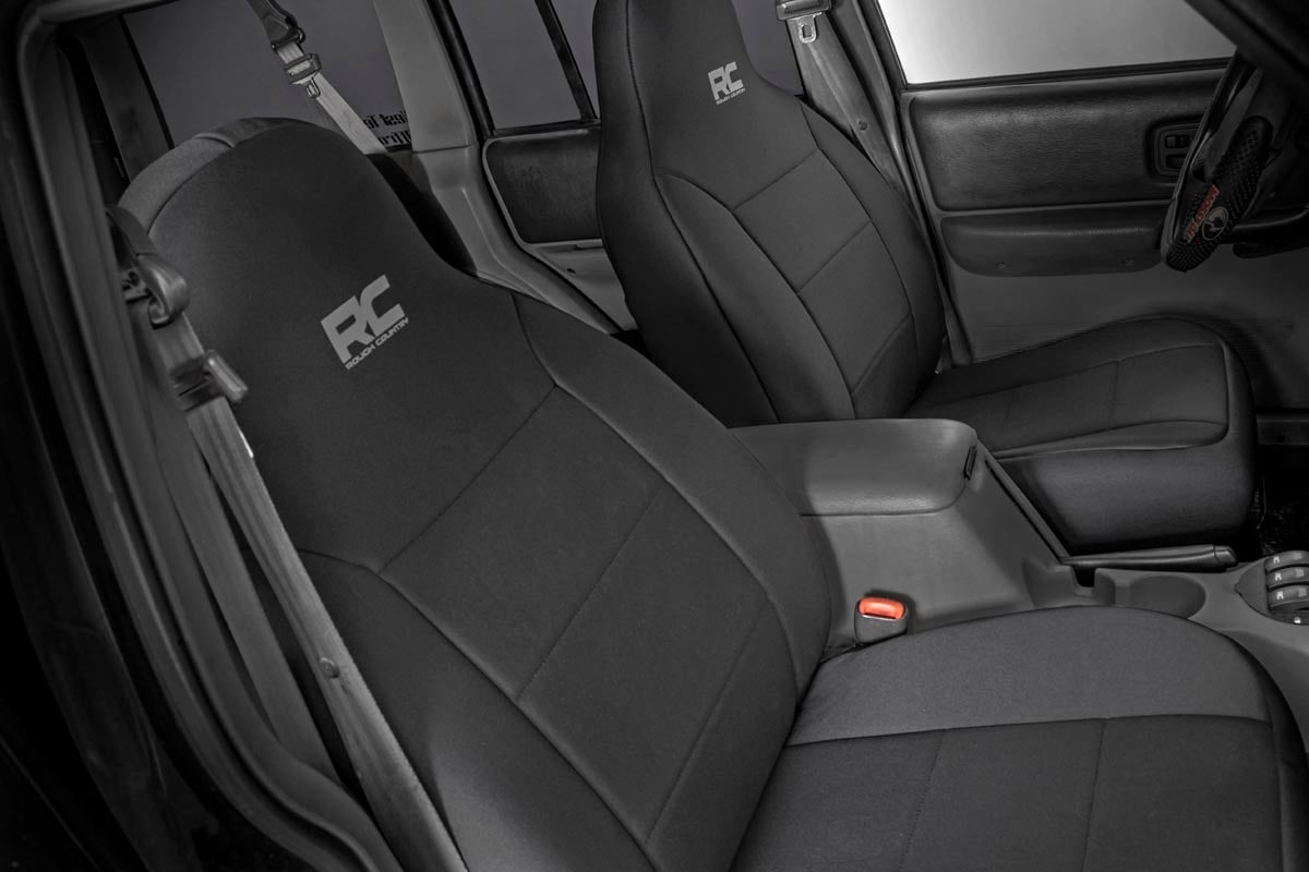 Rough Country 91022 Seat Covers | Non Detach Headrest FR & RR | Jeep Cherokee XJ 2WD/4WD (97-01) - Image 2