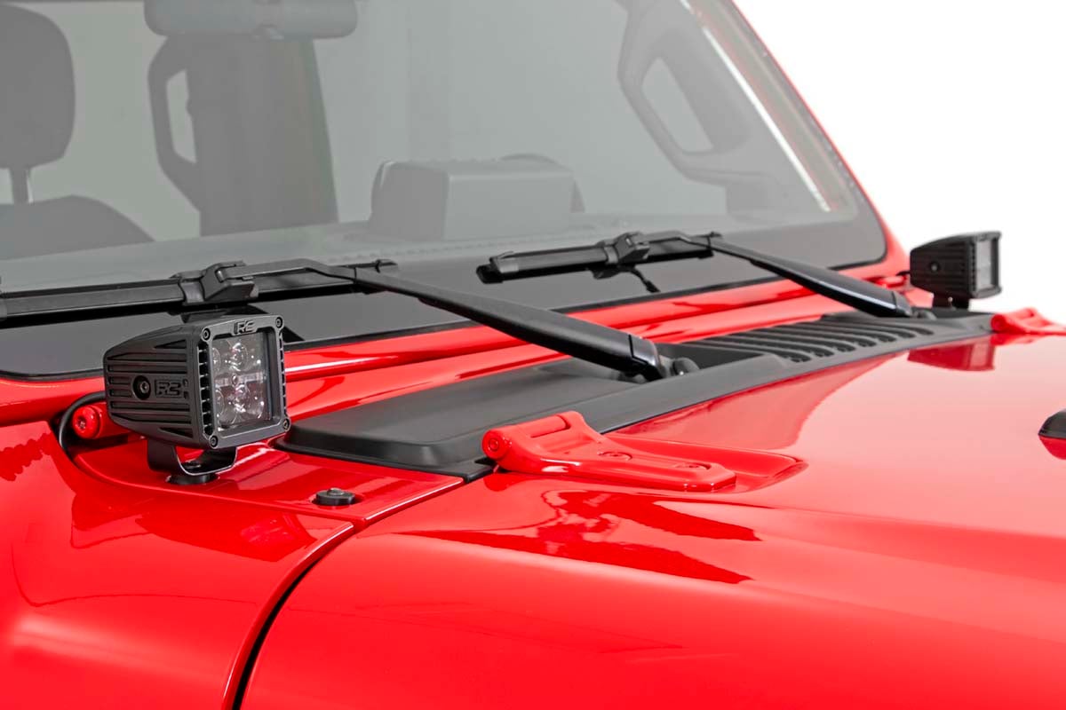 LED Light Kit | Cowl Mount | 2" Black Pair | Jeep Gladiator JT/Wrangler JL (18-26) - Lighting & Acc (Image 2 of 4)