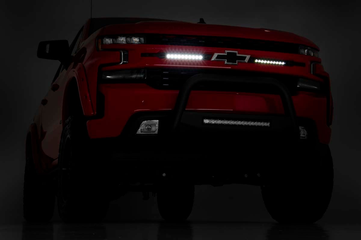 LED Light Kit | Grille Mount | 10" Black Slimline Pair | Chevy Silverado 1500 (19-22) - Lighting & Acc (Image 5 of 5)