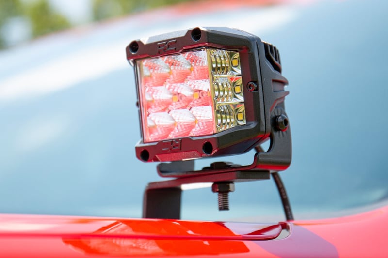 RC LED Light Kit | Ditch Mount | 2" Black Pair | Spot | Chevy Silverado 1500 (19-26) (manufacturer page)