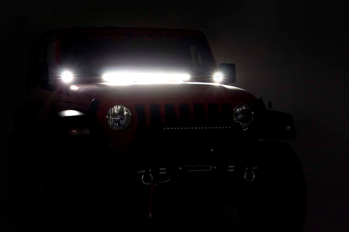 LED Light Kit | Cowl Mount | 2" Black Pair | Jeep Gladiator JT/Wrangler JL (18-26) - Lighting & Acc (Image 4 of 4)
