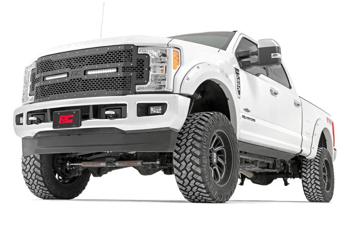 Mesh Grille | 12" Dual Row LED | Black | Ford F-250/F-350 Super Duty (17-19) - Lighting & Acc (Image 2 of 6)