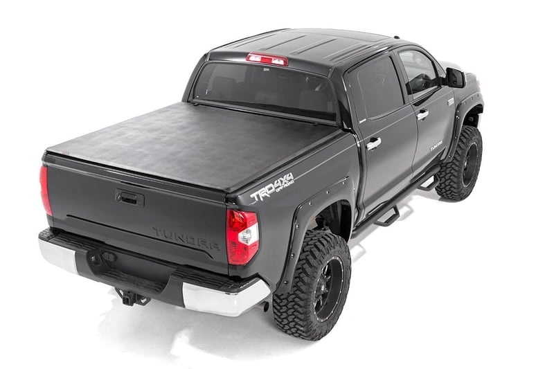RC Soft Tri-Fold Bed Cover | With & W/O OE Rails | 6'7" Bed | Toyota Tundra (07-21) (manufacturer page)