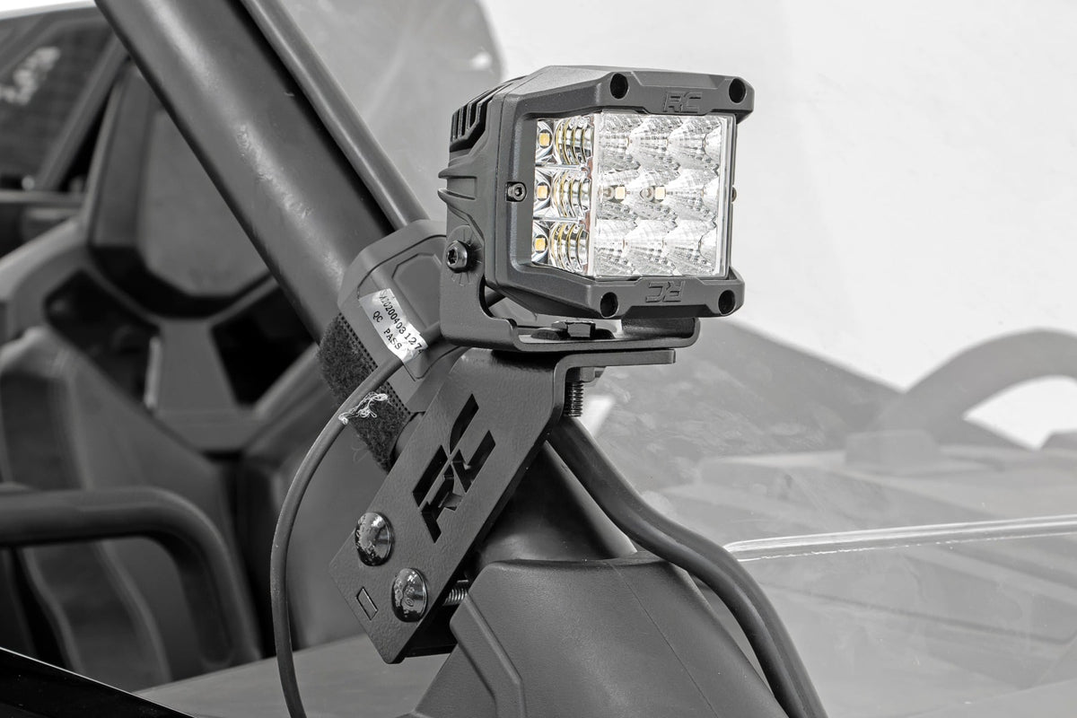 LED Light Kit | "A" Pillar Mount | 2" Black Pair | Spot | Polaris RZR PRO XP - Lighting & Acc (Image 5 of 6)