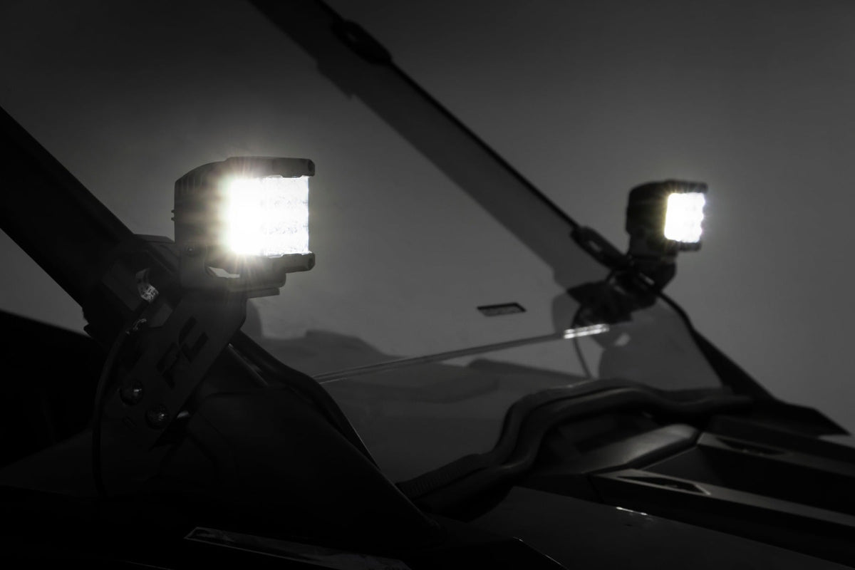 LED Light Kit | "A" Pillar Mount | 2" Black Pair | Spot | Polaris RZR PRO XP - Lighting & Acc (Image 6 of 6)