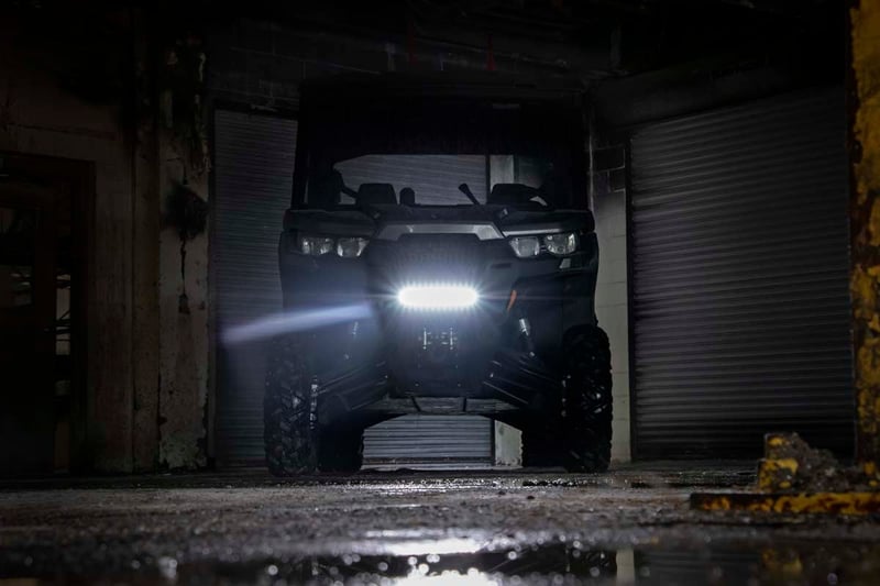 RC 12 Inch Black Series LED Light Bar | Single Row | Cool White DRL (manufacturer page)