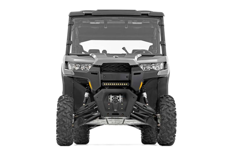 RC LED Light | Bumper Mount | 12" Black Single Row | White DRL | Can-Am Defender HD 8/HD 9/HD 10 (manufacturer page)