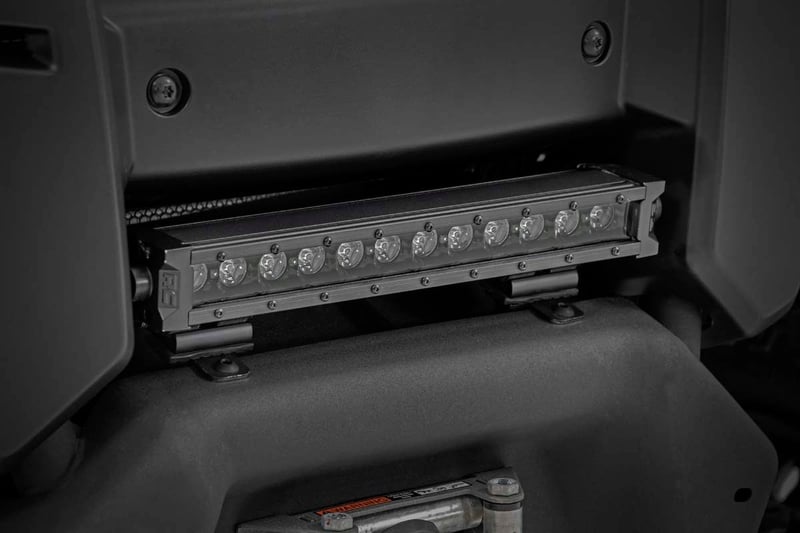 RC LED Light | Bumper Mount | 12" Black Single Row | Can-Am Defender HD 8/HD 9/HD 10 (manufacturer page)