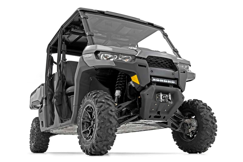 RC LED Light | Bumper Mount | 12" Black Single Row | White DRL | Can-Am Defender HD 8/HD 9/HD 10 (manufacturer page)