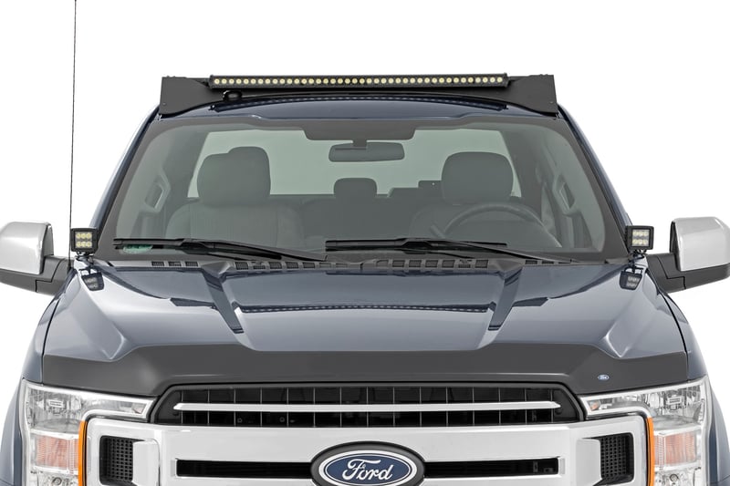 RC LED Light Pair | Ditch Mount | 2" Black DRL | Ford F-150 (15-26)/F-150 Lightning (22-26) (manufacturer page)