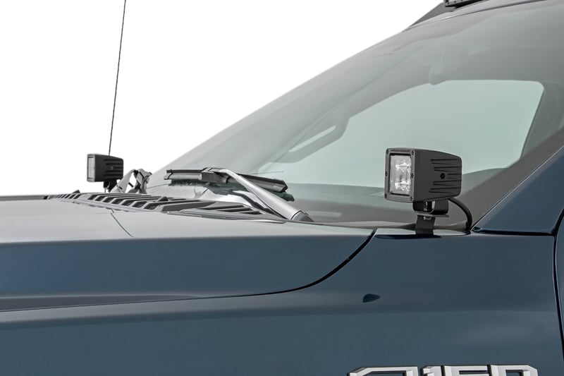 RC LED Light Kit | Ditch Mount | 2" Black Pair | Spot | Ford F-150 (15-26)/F-150 Lightning (22-26) (manufacturer page)