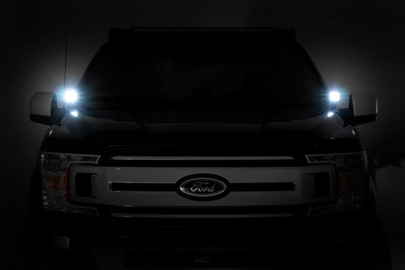 RC LED Light Kit | Ditch Mount | 2" Spectrum Pair | Spot | Ford F-150 (15-26)/F-150 Lightning (22-26) (manufacturer page)