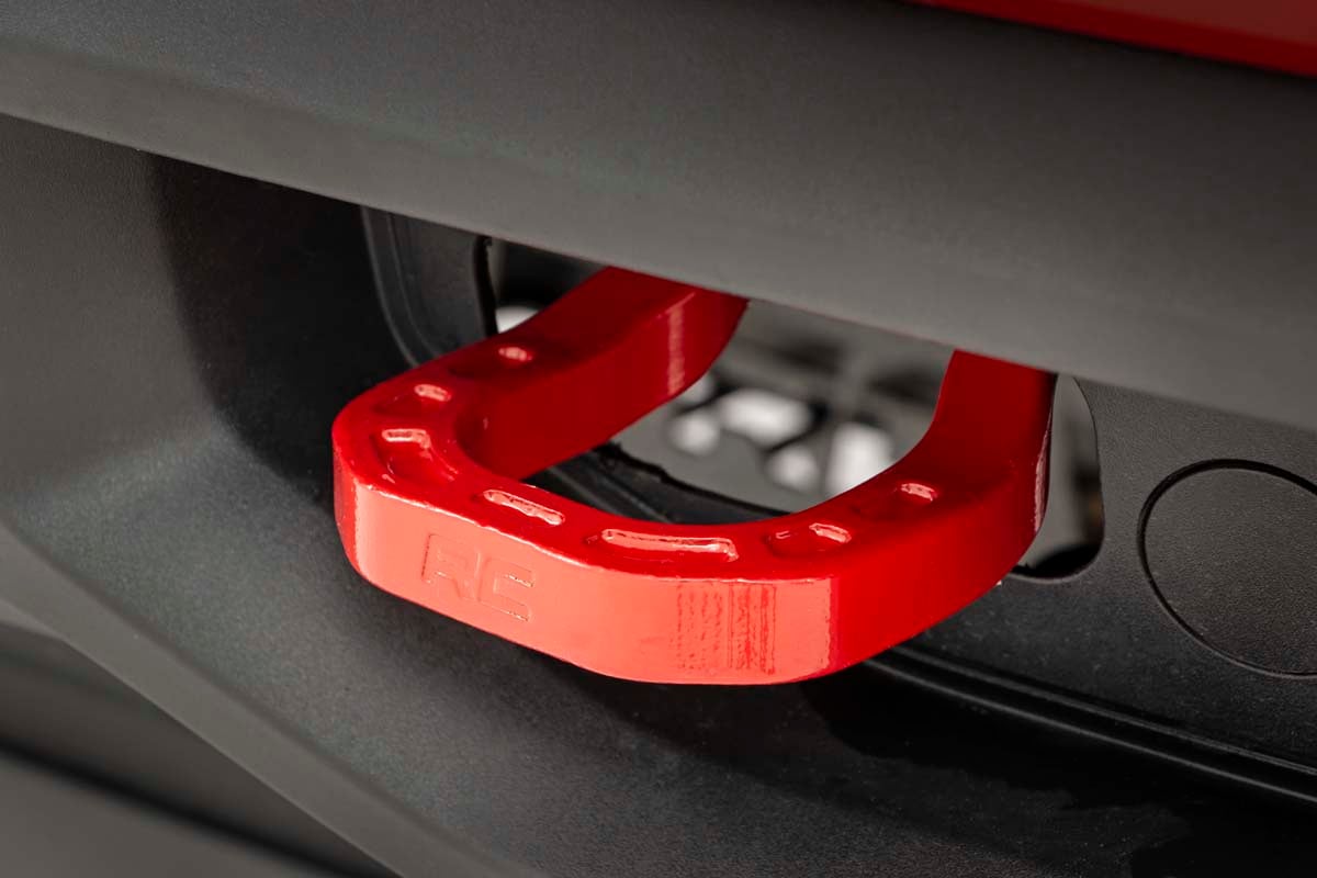 Tow Hooks | Forged | Red | Chevy Silverado 1500 2WD/4WD (2019-2022) - Winches & Acc (Image 2 of 6)