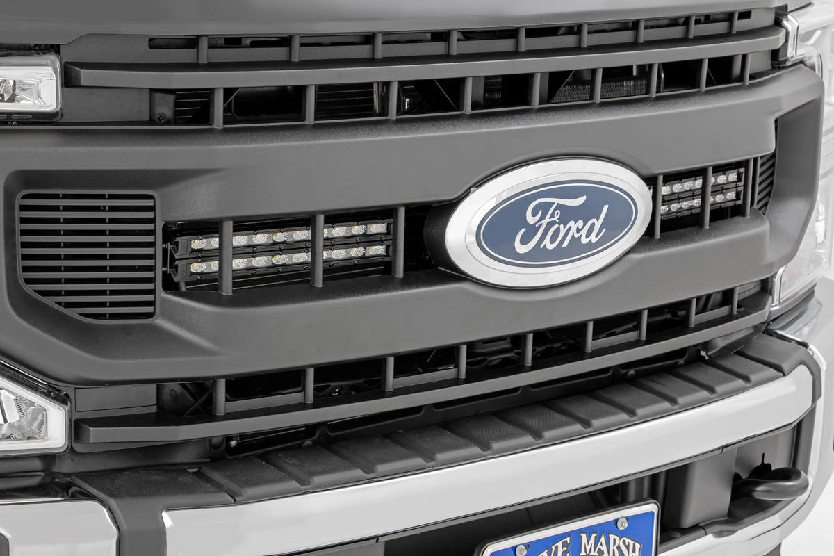 LED Light Kit | Grille Mount | 10 Inch Black | Slimline | Ford F-250 Super Duty (20-22) - Lighting & Acc (Image 1 of 6)