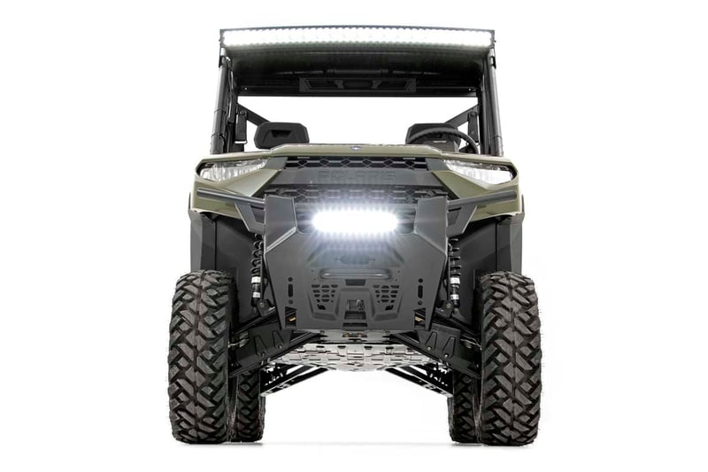RC LED Light Kit | Bumper Mount | 12" Black Single Row | Polaris Ranger XP 1000 (manufacturer page)