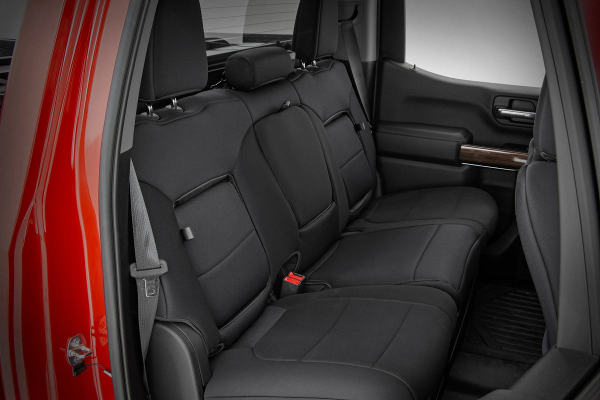 Rough Country 91039 Seat Covers | FR 40/20/40 | RR 60/40 | Chevy/GMC Sierra 1500 (19-26)/Silverado 1500 (19-26) - Image 3