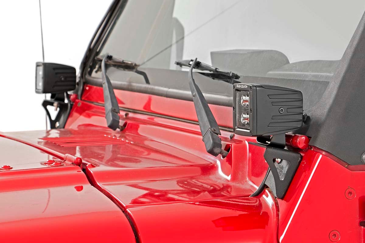 Light Mounts | Lower Windshield | Jeep Wrangler TJ (97-06)/Wrangler Unlimited (04-06) - Lighting & Acc (Image 1 of 2)