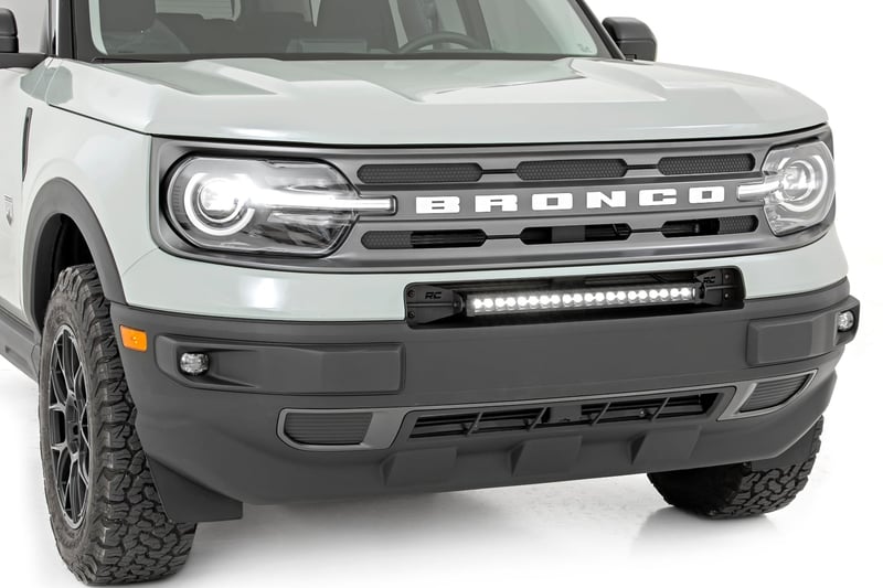 RC LED Light Kit | Bumper Mount | 20" Black Single Row | White DRL | Ford Bronco Sport (21-26) (manufacturer page)