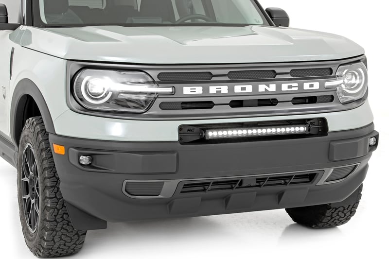 RC LED Light Kit | Bumper Mount | 20" Black Single Row | White DRL | Ford Bronco Sport (21-26) (manufacturer page)