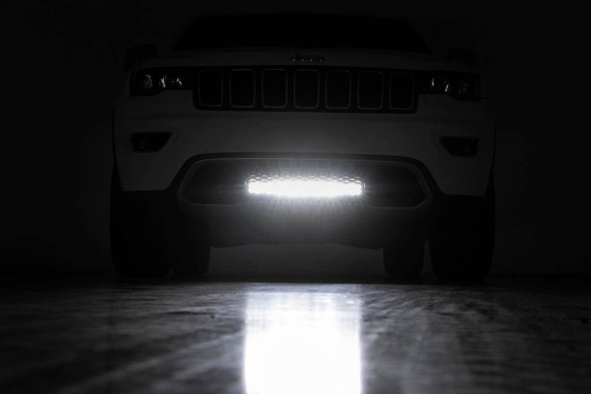 LED Light Kit | Bumper Mount | 20" Black Dual Row | White DRL | Jeep Grand Cherokee WK2 (11-20) - Lighting & Acc (Image 5 of 6)