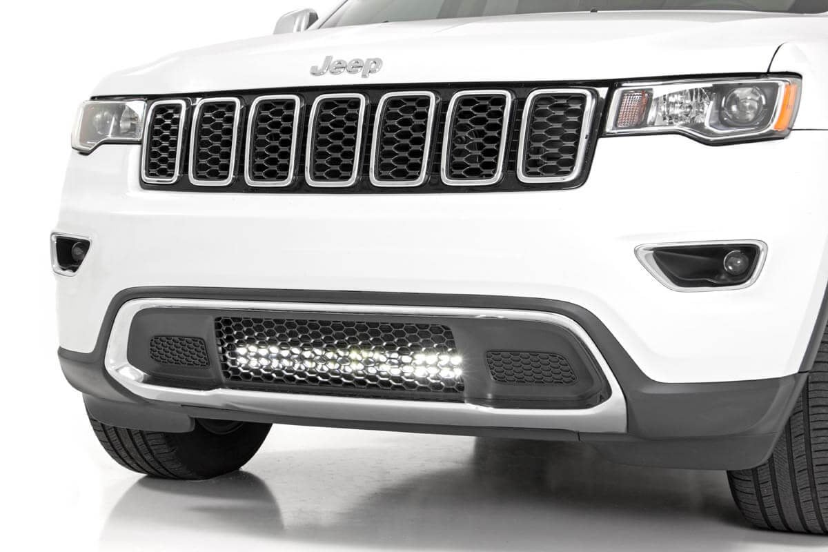 LED Light Kit | Bumper Mount | 20" Black Dual Row| Amber DRL | Jeep Grand Cherokee WK2 (11-20) - Lighting & Acc (Image 1 of 6)