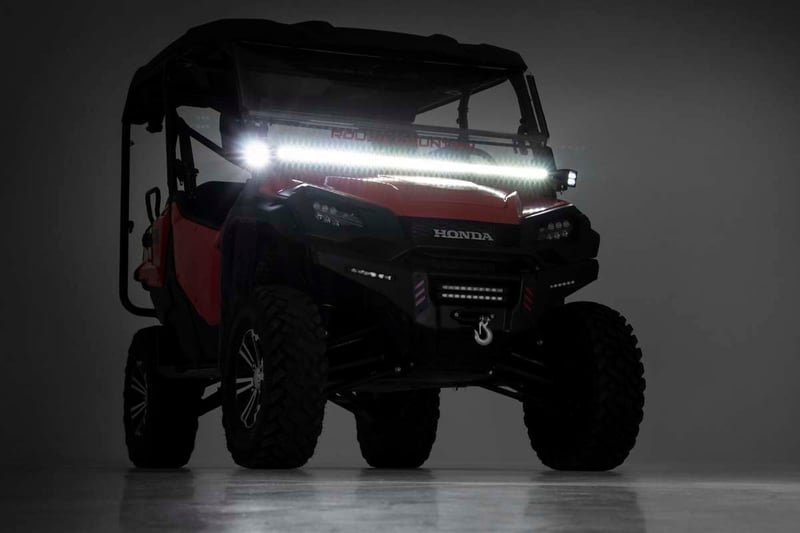 RC LED Light Kit | Cage Mount | 50" Black Single Row | Honda Pioneer 1000/Pioneer 1000-6 (manufacturer page)