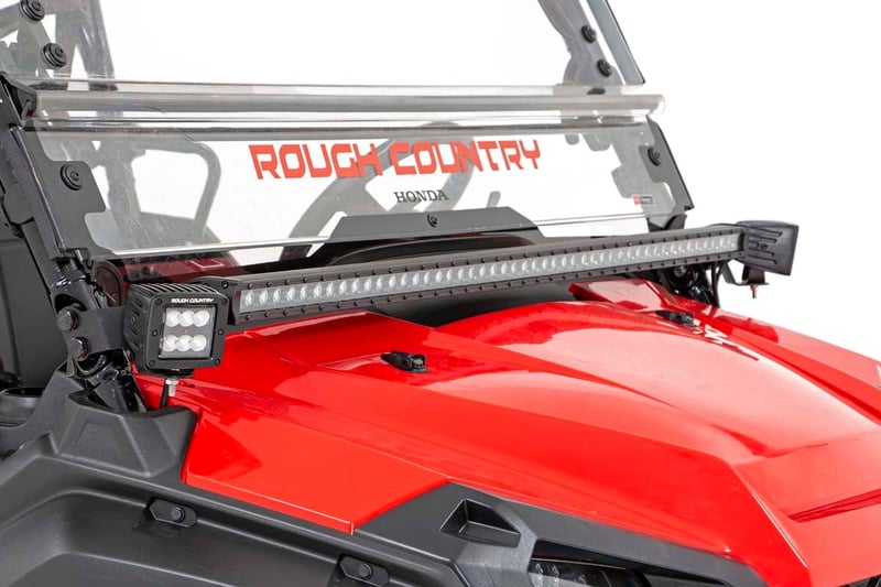 RC LED Light Kit | Cage Mount | 50" Black Single Row | Honda Pioneer 1000/Pioneer 1000-6 (manufacturer page)