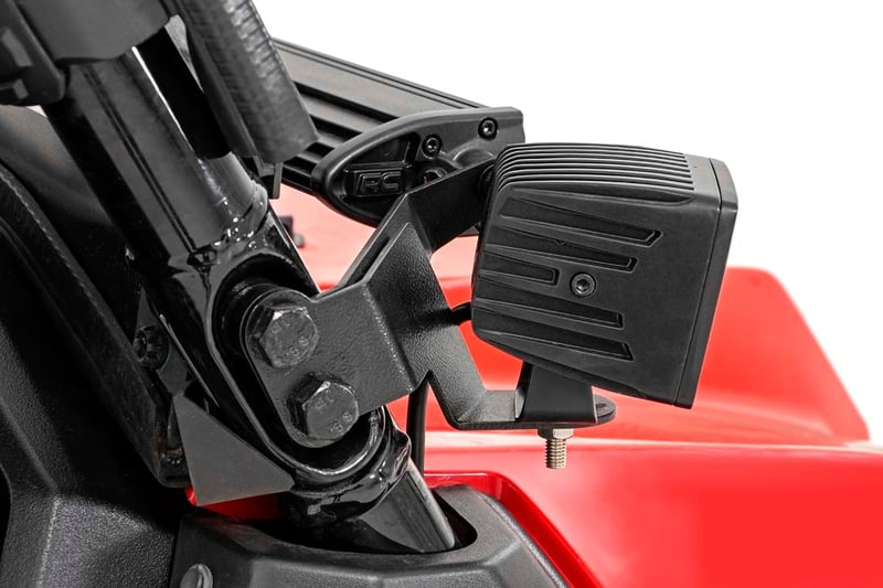 RC LED Light Kit | Cage Mount | 2" Black Pair | White DRL | Honda Pioneer 1000/Pioneer 1000-6 (manufacturer page)