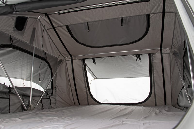 RC Roof Top Tent | Rack Mount | 12 Volt Accessory & LED Light Kit (manufacturer page)