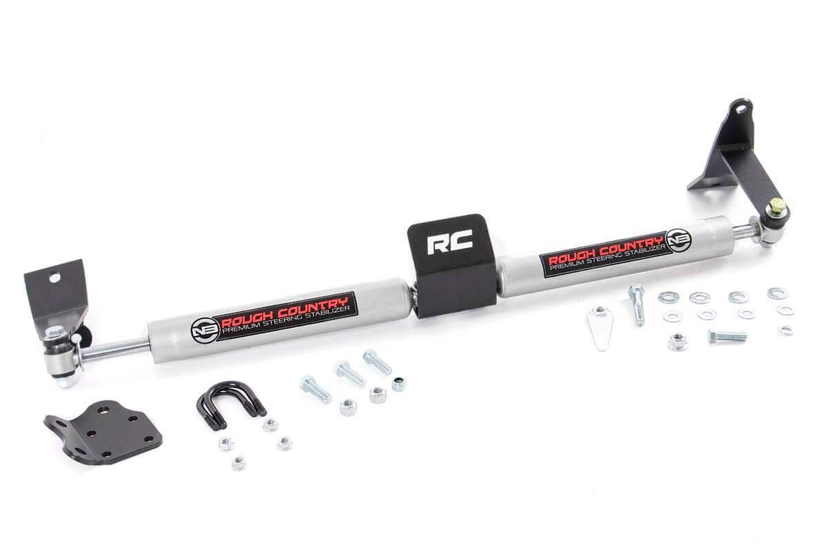 Rough Country 8749530 N3 Steering Stabilizer | Dual | 2-8 Inch Lift | Ram 2500 (03-13)/3500 (11-12) - Image 1