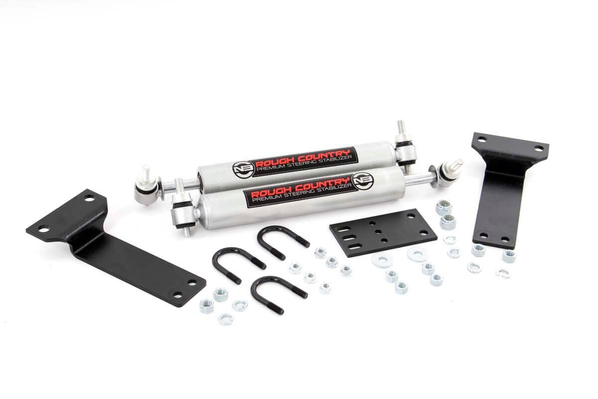 Rough Country 8749030 N3 Steering Stabilizer | Dual | 2-8 Inch Lift | Ford Excursion (00-05)/Super Duty (99-04) - Image 2