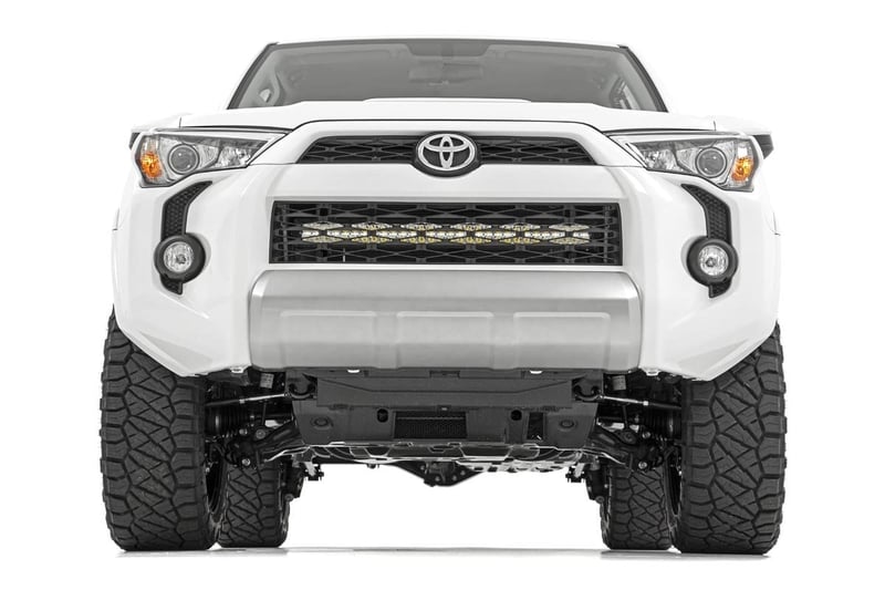 RC LED Light Kit | Bumper Mount | 30" Black Dual Row | White DRL | Toyota 4Runner (14-20) (manufacturer page)