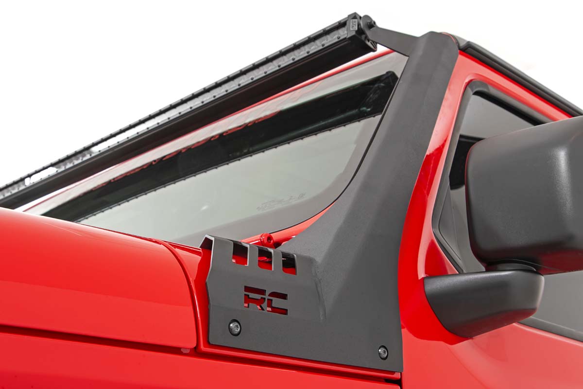 RC LED Light Kit | Windshield | 50" Spectrum Single Row | Jeep Gladiator JT/Wrangler JL (18-26) (manufacturer page)