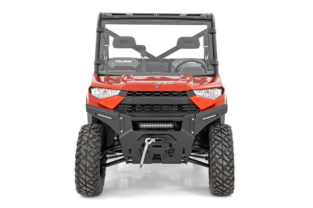 LED Light Kit | Bumper Mount | 12" Black Single Row | White DRL | Polaris Ranger XP 1000 - Lighting & Acc (Image 6 of 6)
