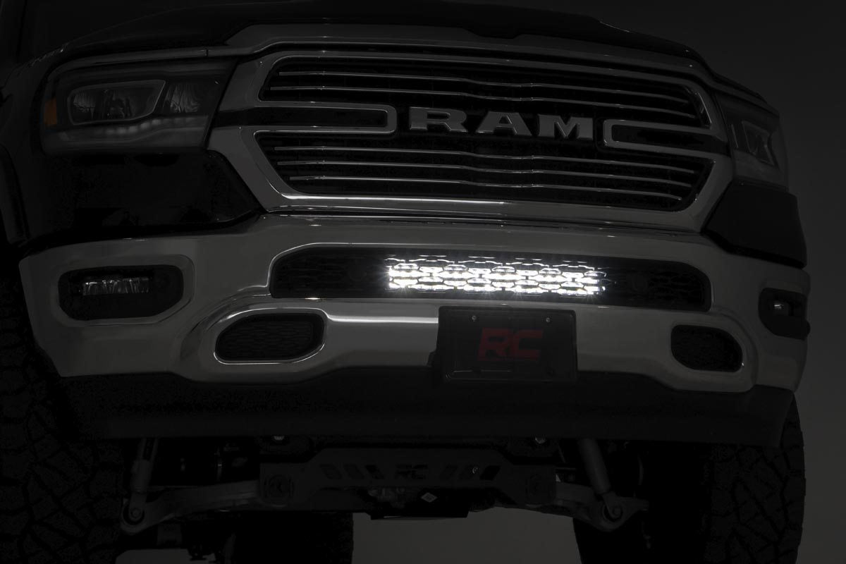 LED Light Kit | Bumper Mount | 20" Chrome Dual Row | White DRL | Ram 1500 (19-24) - Lighting & Acc (Image 5 of 6)