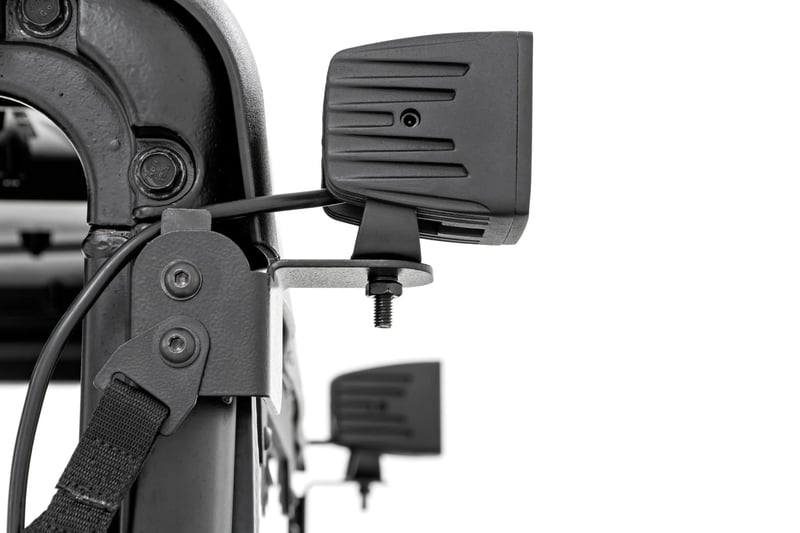 RC LED Light Kit | Rear Mount | 2" Black Pair | Flood | Polaris Ranger XP 1000 (manufacturer page)