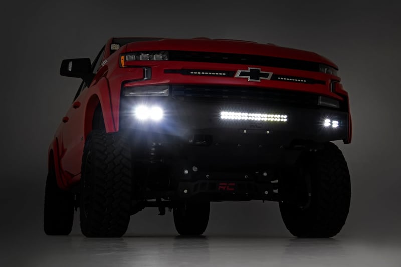 RC High Clearance Front Bumper | LED Lights & Skid Plate | Chevy Silverado 1500 (19-22) (manufacturer page)