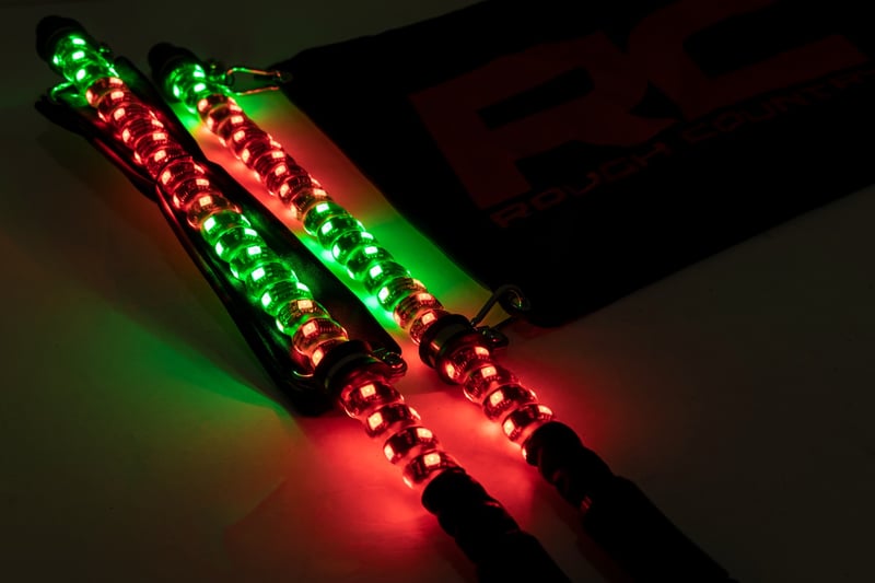RC LED Light Whip Kit | 2 ft | Multi-Color | 2-pc (manufacturer page)
