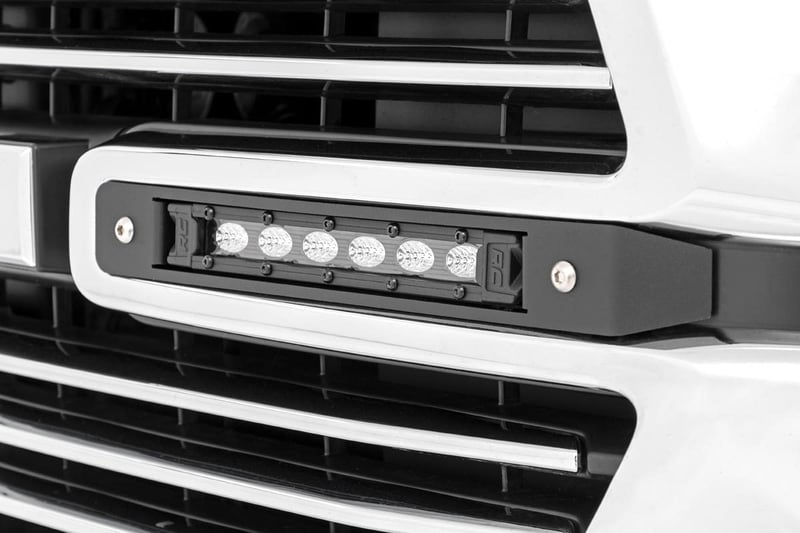 RC Dual 6in LED Grille Kit | Chrome Slimline | Ram 1500 2WD/4WD (2019-2024) (manufacturer page)