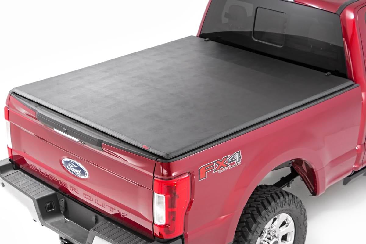 Soft Tri-Fold Bed Cover | 6'10" Bed | Ford F-250/F-350 Super Duty (17-26) - Bed Covers (Image 1 of 6)