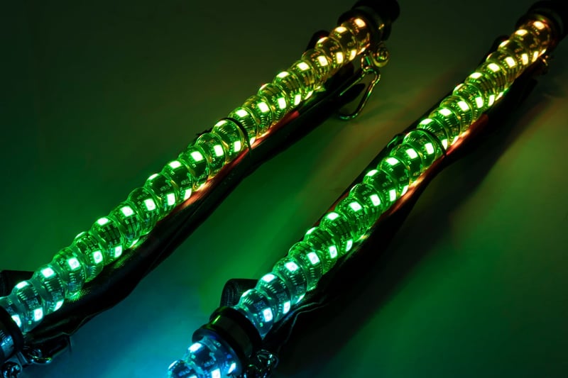 RC LED Light Whip Kit | 2 ft | Multi-Color | 2-pc (manufacturer page)