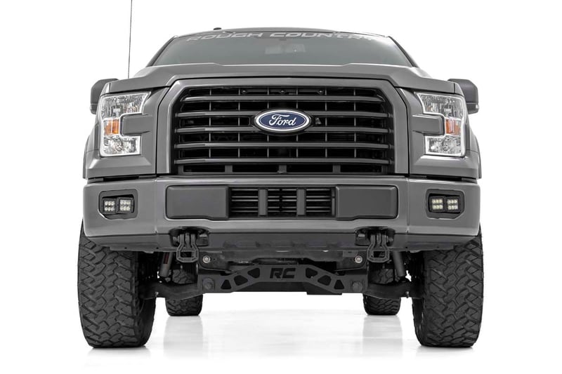 RC LED Light Kit | Fog Mount | Dual 2" Black Pairs | Spot/Flood | Ford F-150 (15-17) (manufacturer page)