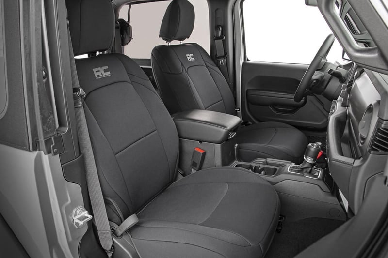 RC Seat Covers | Front and Rear | Jeep Wrangler Unlimited 4WD (2018-2026) (manufacturer page)
