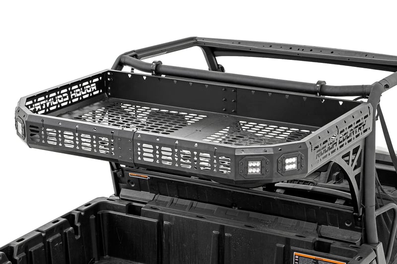 RC Cargo Rack | Dual 2" Black LED Pairs | Flush Mount | Can-Am Defender HD 5/HD 8/HD 9/HD 10 (manufacturer page)