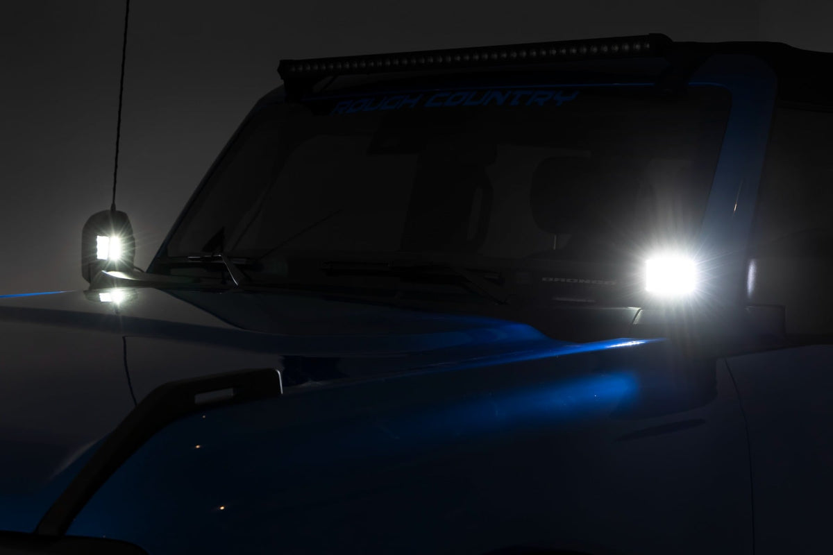LED Light Kit | Ditch Mount | 2" Black Pair | Spot Pattern | Ford Bronco (21-26) - Lighting & Acc (Image 4 of 6)