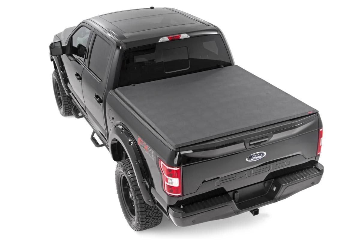 Soft Tri-Fold Bed Cover | 6'7" Bed | Ford F-150 (21-26)/F-150 Lightning (22-26) - Bed Covers (Image 2 of 6)