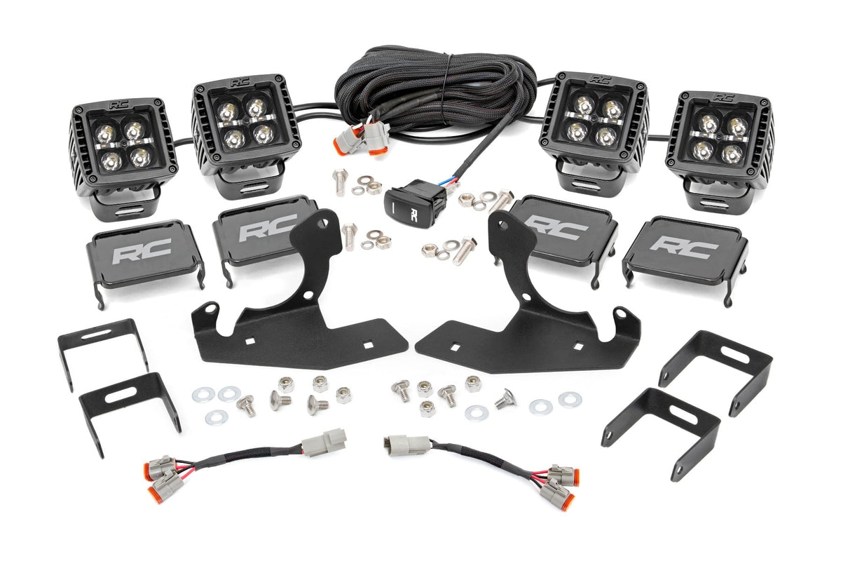 LED Light Kit | Fog Mount | 2" Black Pair | White DRL | Chevy Silverado 2500 HD/3500 HD (11-14) - Lighting & Acc (Image 1 of 5)