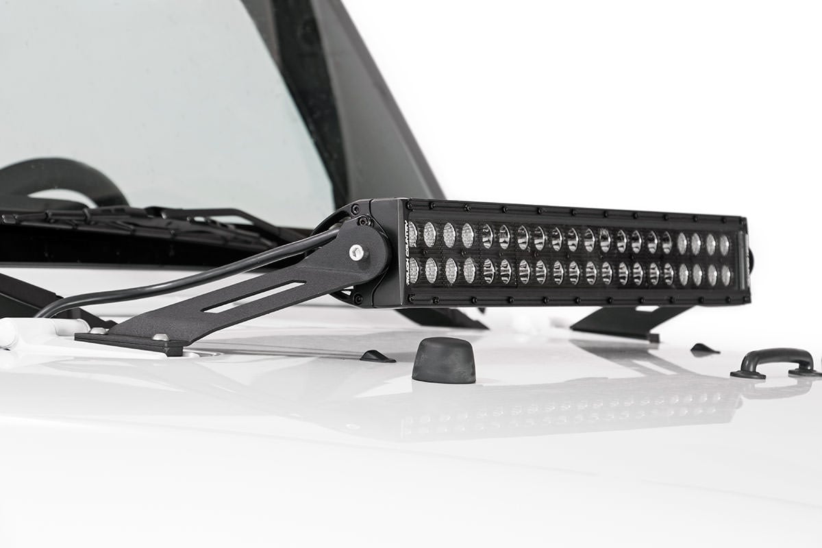 LED Light Mount | Hood | 20" | Jeep Wrangler JK/Wrangler Unlimited  (07-18) - Lighting & Acc (Image 1 of 5)